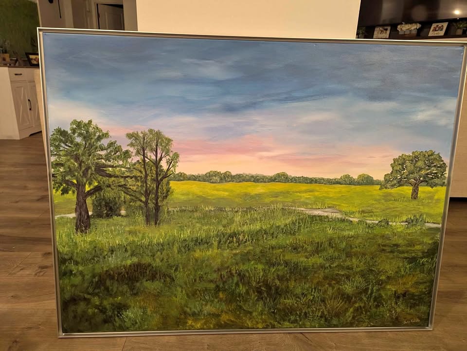 Available original Lowcountry painting Lowcountry Carolina Beauty by Leslie Roberts in Mt Pleasant, SC