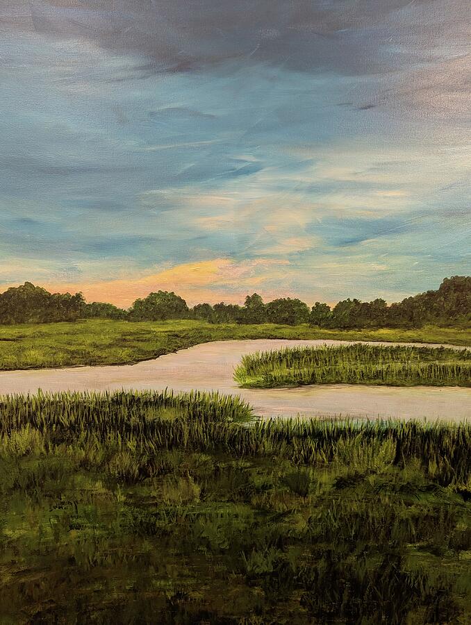 Related original Lowcountry painting Original XL 36 x 48 - Carolina Beauty by Leslie Roberts