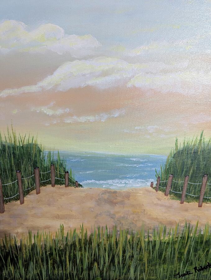 Related original Lowcountry painting Walk to the beach by Leslie Roberts