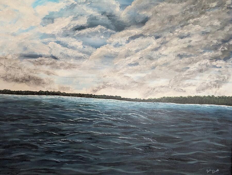 Available original Lowcountry painting Between the Storm by Leslie Roberts in Mt Pleasant, SC