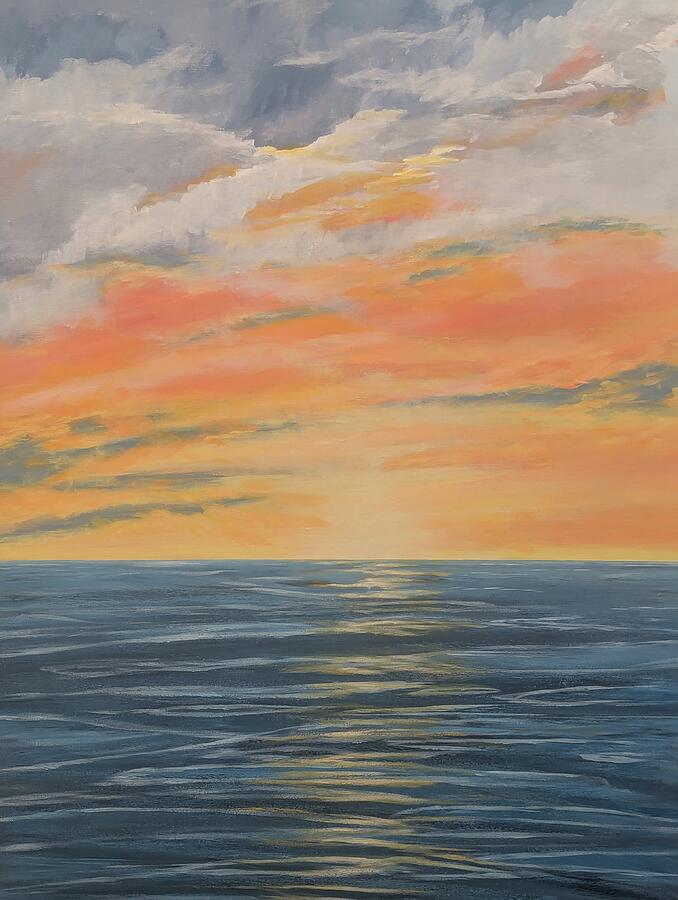 Related original Lowcountry painting Golden Horizon by Leslie Roberts