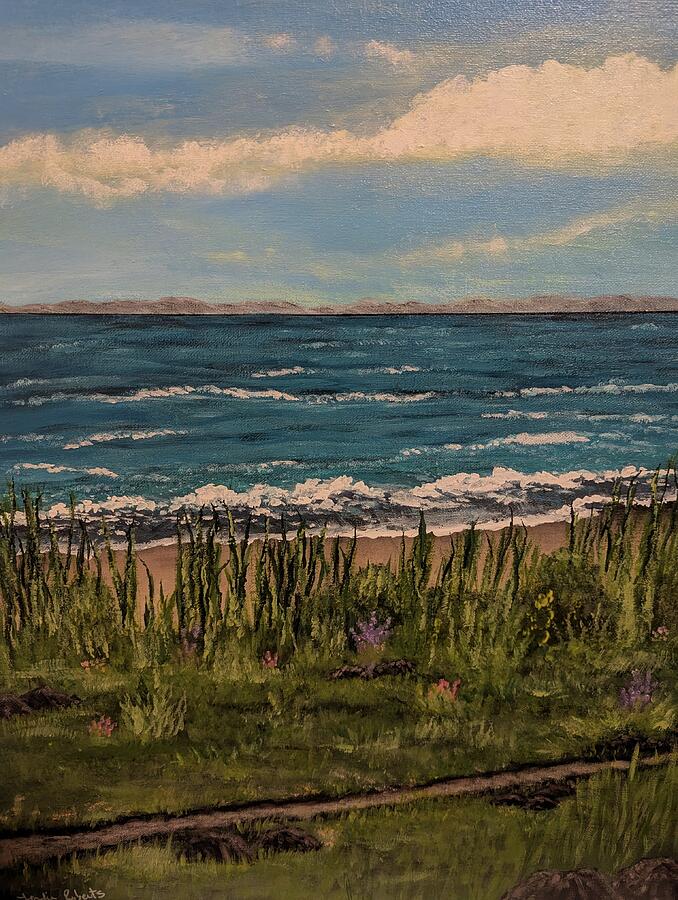 Related original Lowcountry painting XL 36 x 48 original - Coastal Quiet by Leslie Roberts